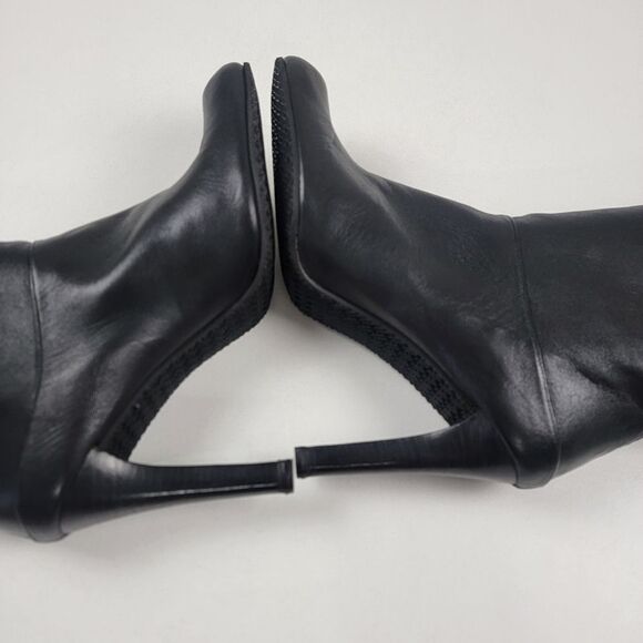 Stuart Weitzman Black Soft Leather Knee High OTK Tall Heel Boots Size Womens 8M - Picture 7 of 16